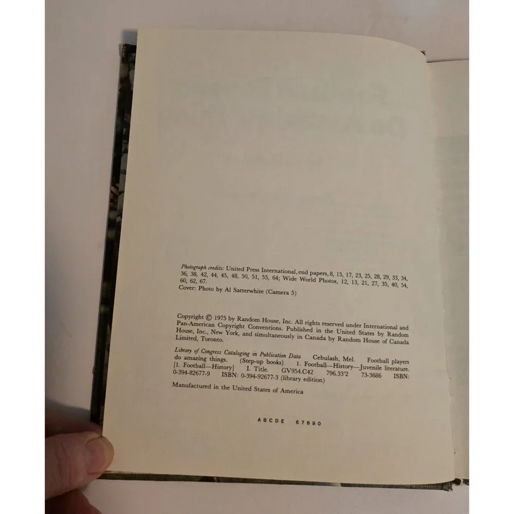 Football Players Do Amazing Things Mel Cebulash 1975 Step Up Books Vtg Hardcover - Picture 6 of 7
